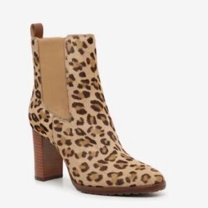 Lauren Ralph Lauren Mylah Bootie Leather Bootie with Chunky Stacked Heel Size